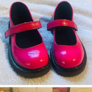 Hot Pink Dr. Martens Maccy Mary Janes Girls S-13
